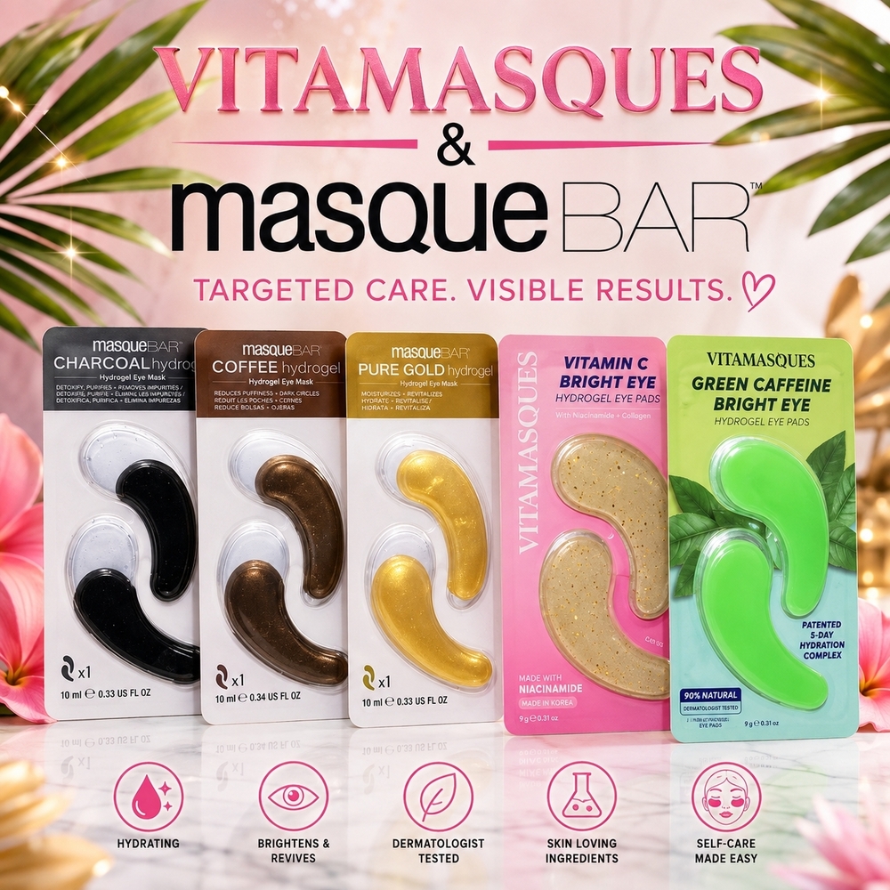 Vitamasques & masqueBAR Eye Hydrogel Pads - 5 Piece Multi-Pack Mask Skincare